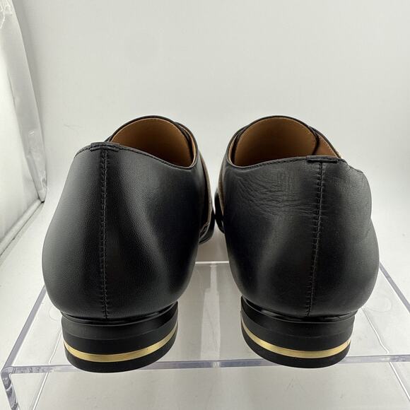 CALVIN KLEIN Womens Bessy Smooth Calf Black Patent Buckle Slip On Loafers Sz 6.5 - Picture 5 of 12